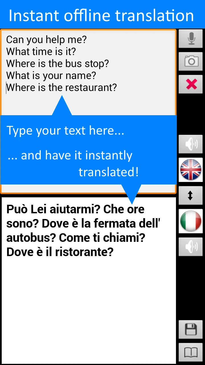 Offline Translator: Italian-En screenshot